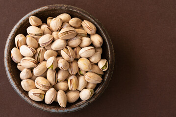 Roasted Salted Pistachios in a Bowl