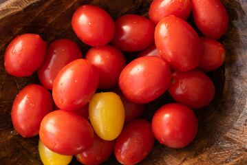 Fresh Ripe Grape Tomatoes in a Bowl