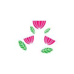 flower leaf design element color vector pattern