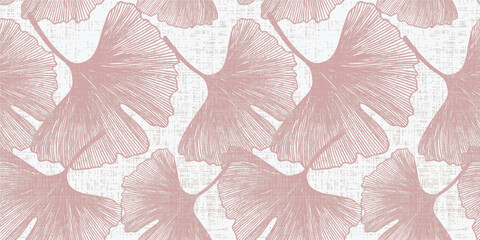 modern abstract floral background  leaves chintz earth colors on  linen textures digital prints seamless pattern design Natural. Weave Fabric for Wallpaper, Cloth Packaging, curtain, duvet cover shirt