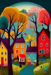 Friendly neighborhood illustration