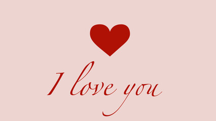 happy valentines day card pink color