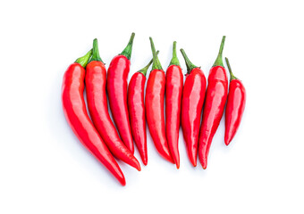 Chili peppers isolated on white background