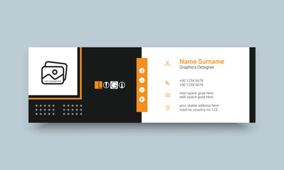 Obraz premium email signature personal or company and social media template