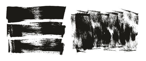 Flat Sponge Thick Artist Brush Long Background Mix High Detail Abstract Vector Background Mix Set 