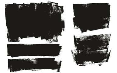 Flat Sponge Thick Artist Brush Long Background Mix High Detail Abstract Vector Background Mix Set 