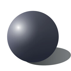 3D realism. Three-dimensional image of a purple ball.