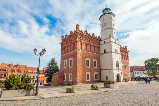 The old town hall and main square in Sandomierz. Poland. Europe.
