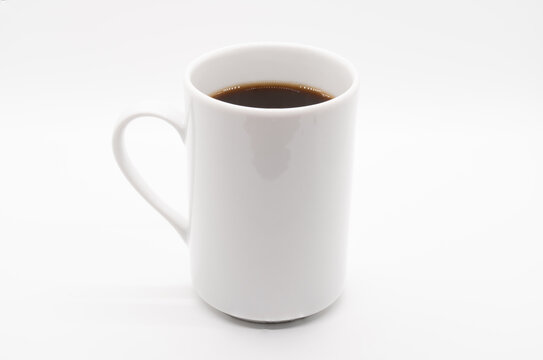 White coffee cup isolated on a white background