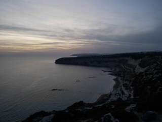 Incredible views from the rocky Kourion beach. Breathtaking Cyprus. Rest for the eyes. Drone view