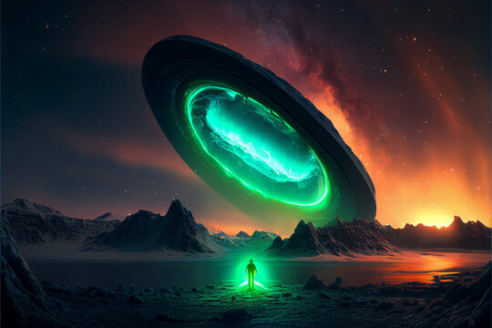Generative AI Portal to another world / Universe ,star gate, Alien technology
