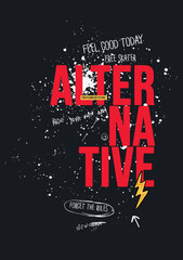 fashion type and slogan for print