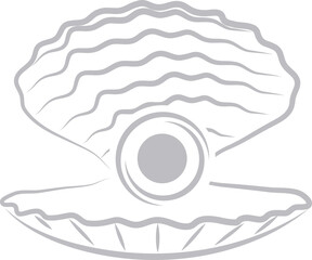 Muschel und Perle, Muschel Logo, Hintergrund