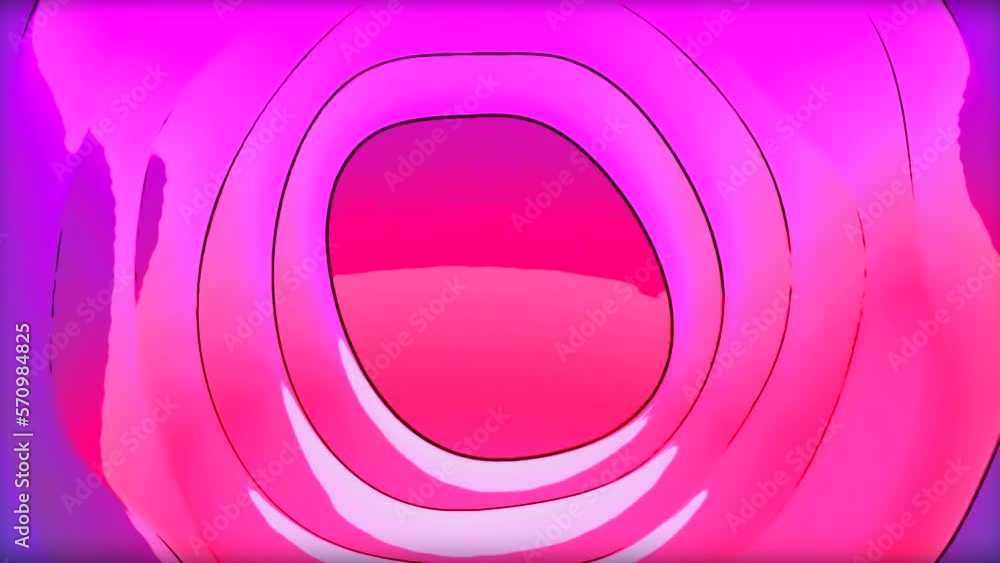 Aufkleber pink and green rotating circles. design. a rich background with circles circled around each other fr