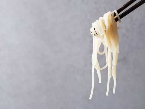 Rice noodles in chopsticks, noodles