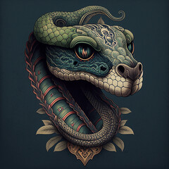 panda head snake 05 with generative ai by Rizqy29