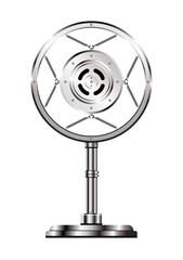 Obraz premium retro microphone isolated - vector illustration