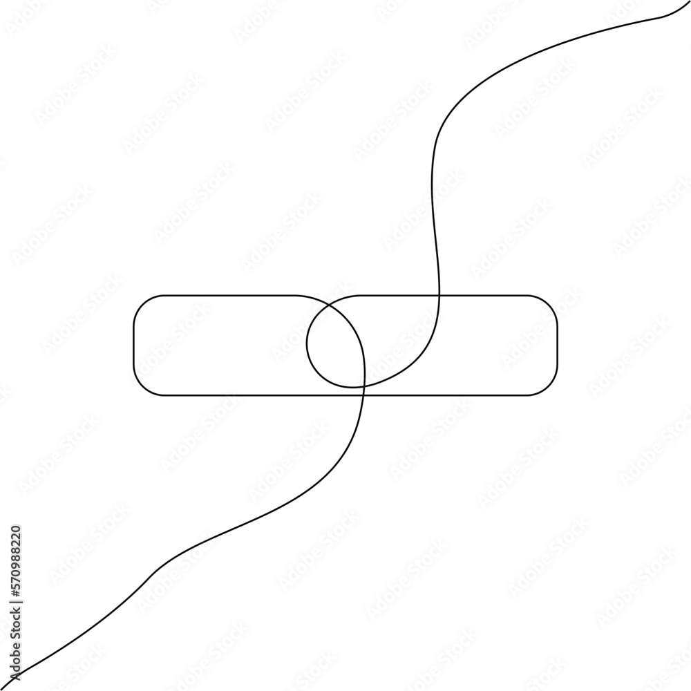 Poster minus icon line continuous drawing vector. one line minus icon vector background. minus icon. contin