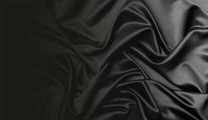 Black silk background.