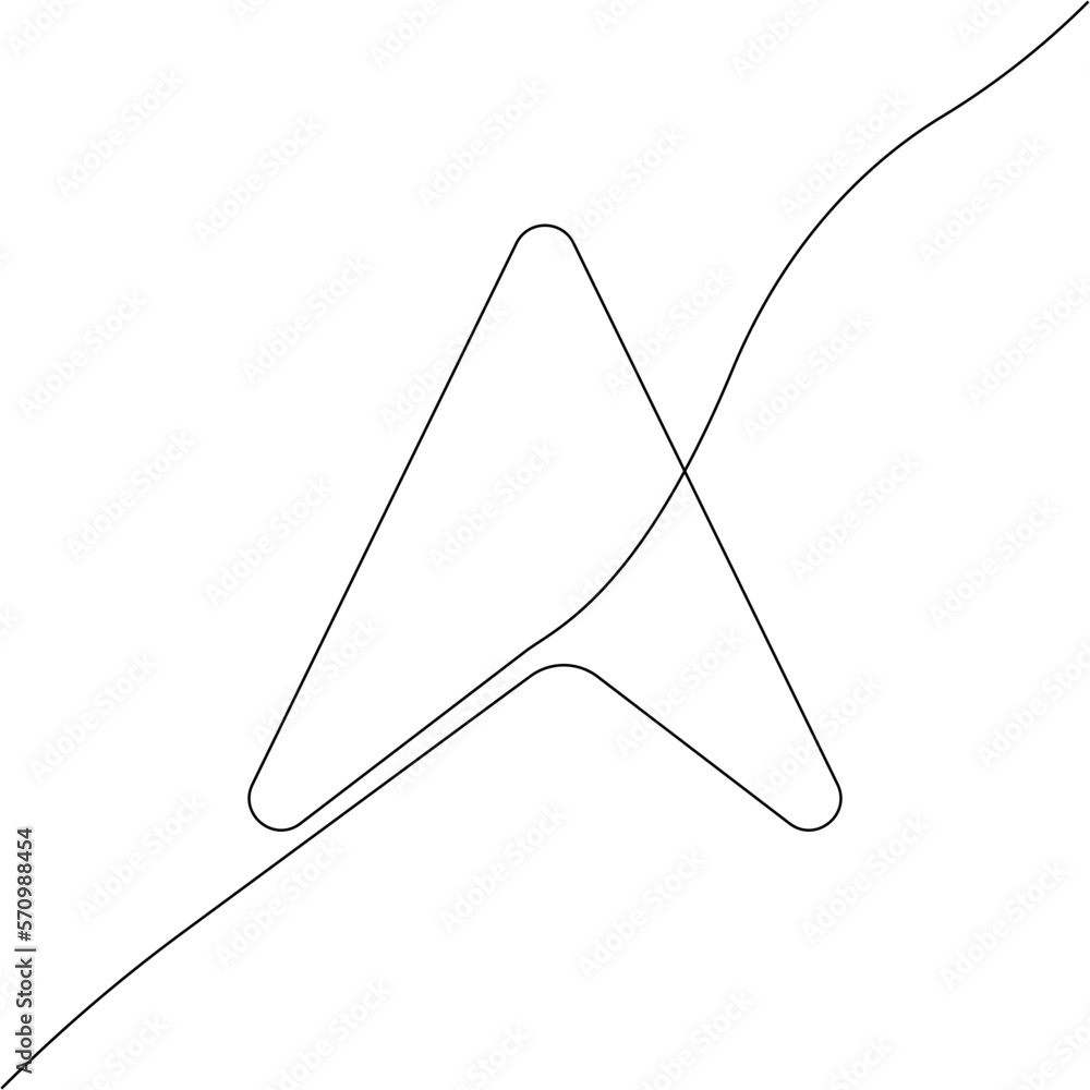 Poster arrow icon line continuous drawing vector. one line arrow icon vector background. arrow icon. contin