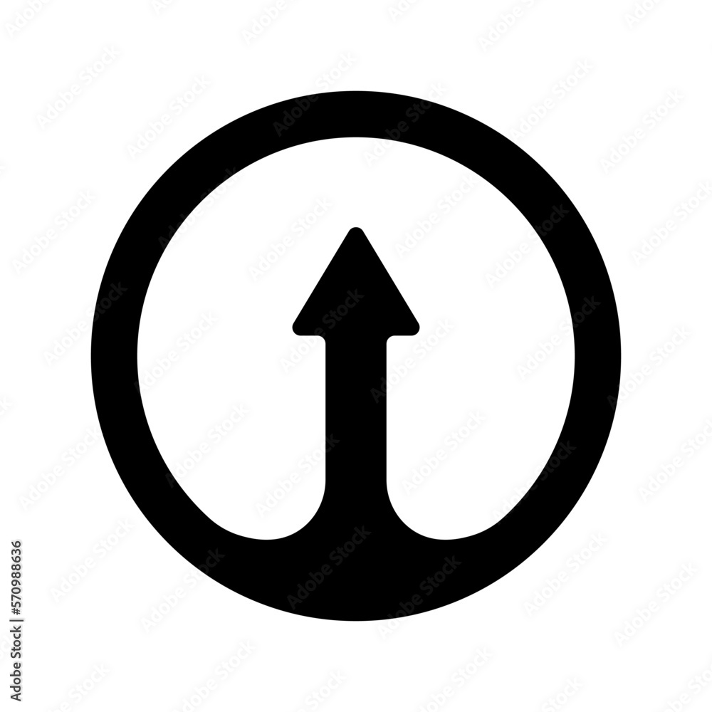 Poster black arrow in a circle vector icon. up arrow vector. circle with arrow vector.