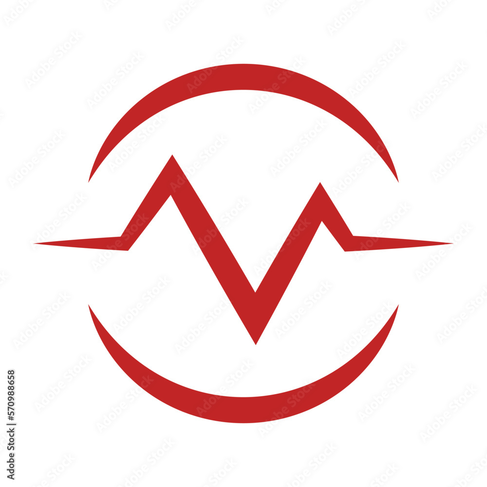 Poster heart beat in a circle vector icon. life cycle in the form of a heartbeat vector. cardiogram vector 