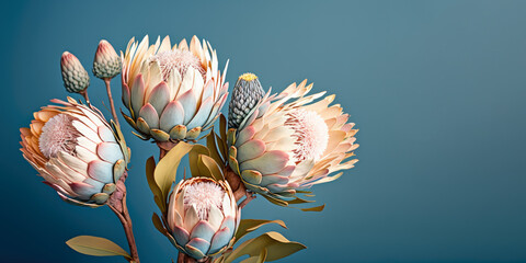 Bouquet of protea flowers, Generative AI - 570990097