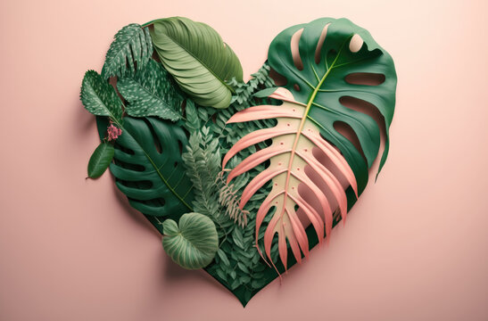 Herta made of tropival leaves, Generative AI