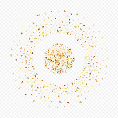 Golden Particle Rich Transparent Background.