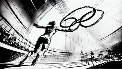 Spray paint, Ink art, boxing, MMA, basketball, Olympic games, sports, background, wallpaper, poster design