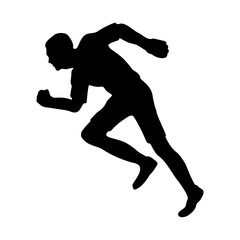 Athlete, runner. Silhouette.Vector stock illustration eps10. Isolate on white background, empty outline.