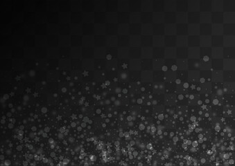 White Snow Vector Transparent Background. Light