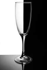 black and white glass