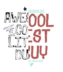 fashion type and slogan for print