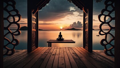 Capture a lifestyle of wellness, travel, and adventure with an individual taking part in a private yoga session 