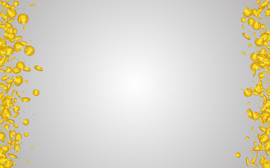 Paper Shiny Money Vector Gray Background. Metal