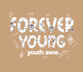 fashion type and slogan for print