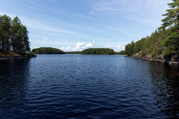 Fototapeta na wymiar View of lake region during summer