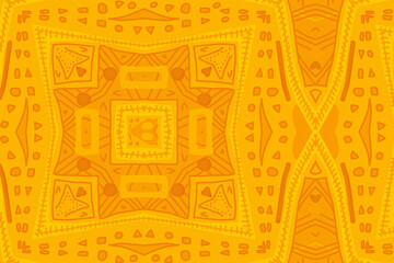 Colored African fabric – Seamless and textured design, geometric shapes and lines, illustration
