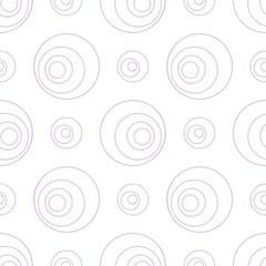 Seamless abstract geometric pattern. Circles, dots. White, violet. Illustration. Ethnic ornament. Design for textile fabrics, wrapping paper, background, wallpaper, cover.