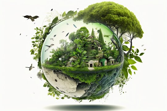 ESG. Green energy, Sustainable industry. Ecological sustainability. Environmental, Social, and Corporate Governance concept.