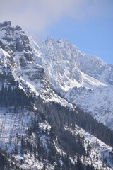 Tatry Wysokie, góry, zima, TANAP, góra, śnieg, krajobraz, niebo, narciarski, lodu, panorama, przeziębienie, wysoki, panoramiczne, blękit