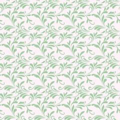 Outline floral seamless pattern. Endless ornamental background for fabric, wrapping.