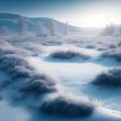 Obraz premium Winter Landscape, Generative AI Illustration