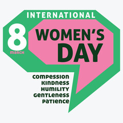 Naklejka premium Women's Day Background Concept vector illustration