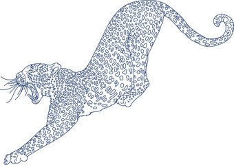 Graphic leopard  in Asian style  © Lana