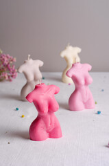 Soy Candles, Woman Torso Handmade Scented Candles