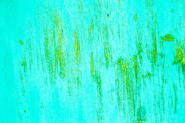 Rusty metal abstract background. Texture of an old green and yellow grunge metal plate.