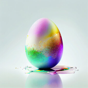 easter egg water color created with Generative AI Technology