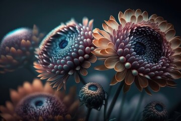 Fototapeta premium Colorful beautiful flowers background. Blossom floral bouquet decoration. Garden flowers plant pattern for wallpapers, greeting cards, postcards design, wedding invites.